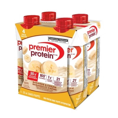 Frappé hyperprotéiné aux bananes et crème prêt à boire 3