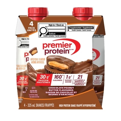 Frappé hyperprotéiné au chocolat et beurre d’arachides prêt à boire