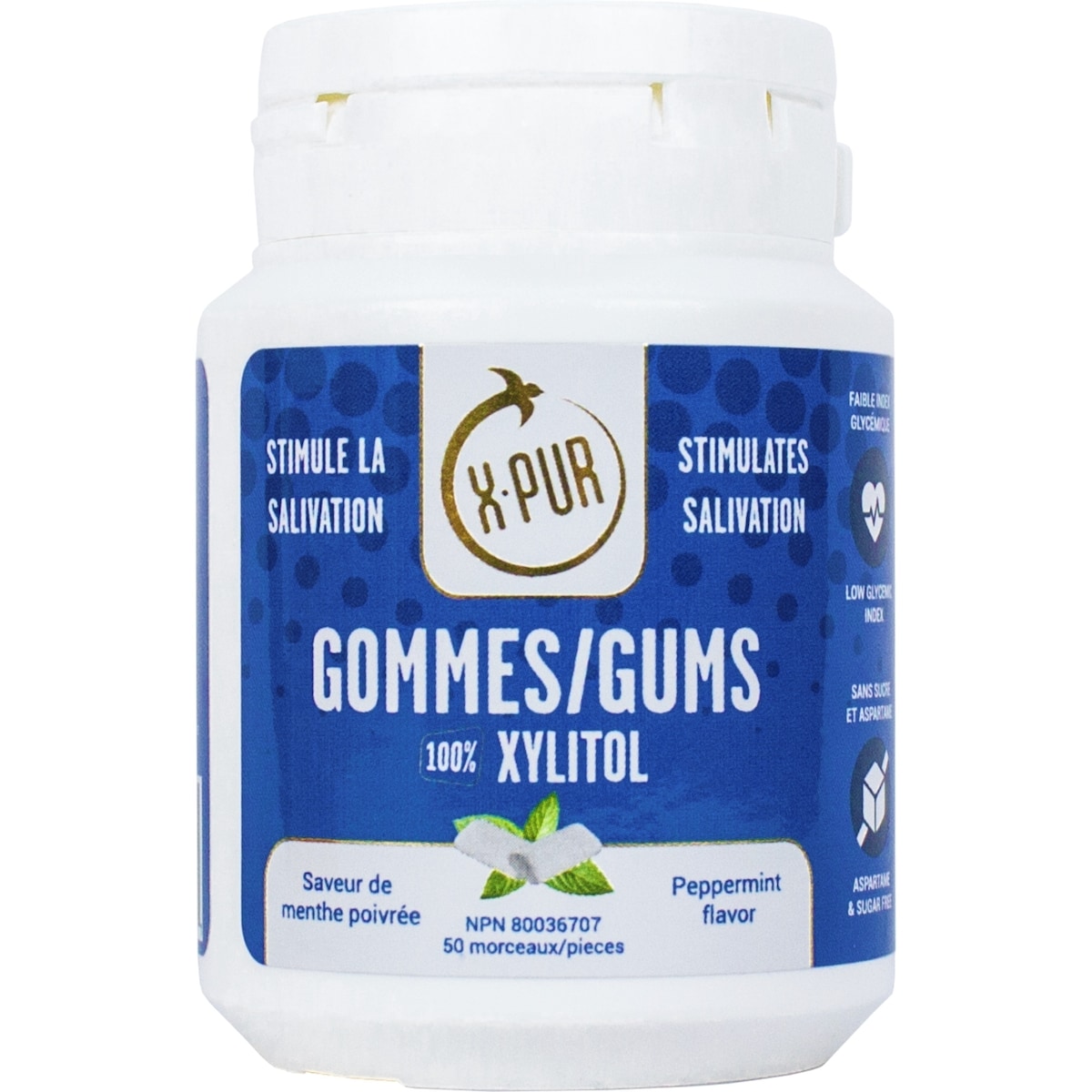 X-PUR Gums 100% Xylitol Mint Flavoured