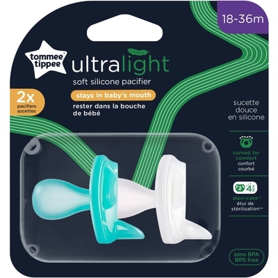 Ultra-light Pacifiers, 18-36 months,  2 pack of  one piece silicone, BPA free pacifiers 5