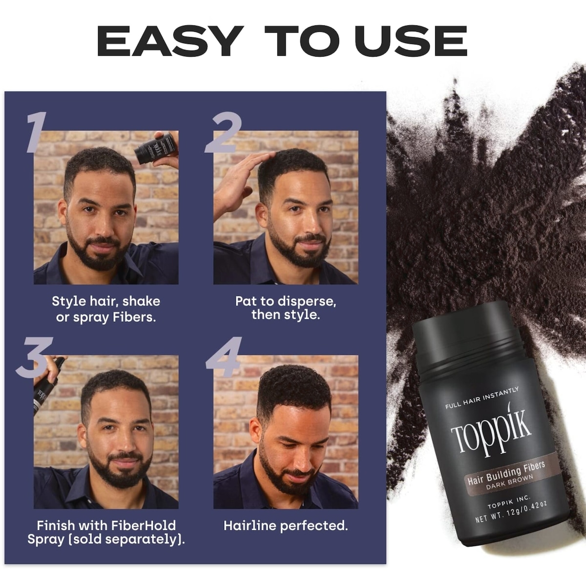 TOPPIK Fibres capillaires densifiantes