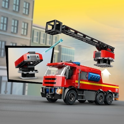 City Fire Station with Fire Truck Pretend Play Toy 60414 4