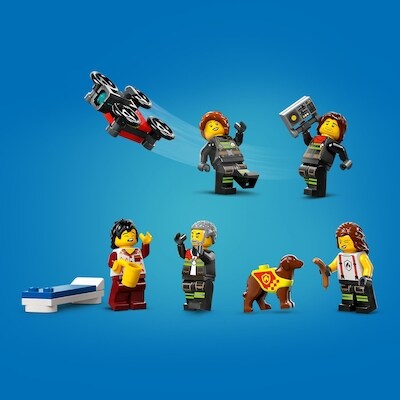 City Fire Station with Fire Truck Pretend Play Toy 60414 6