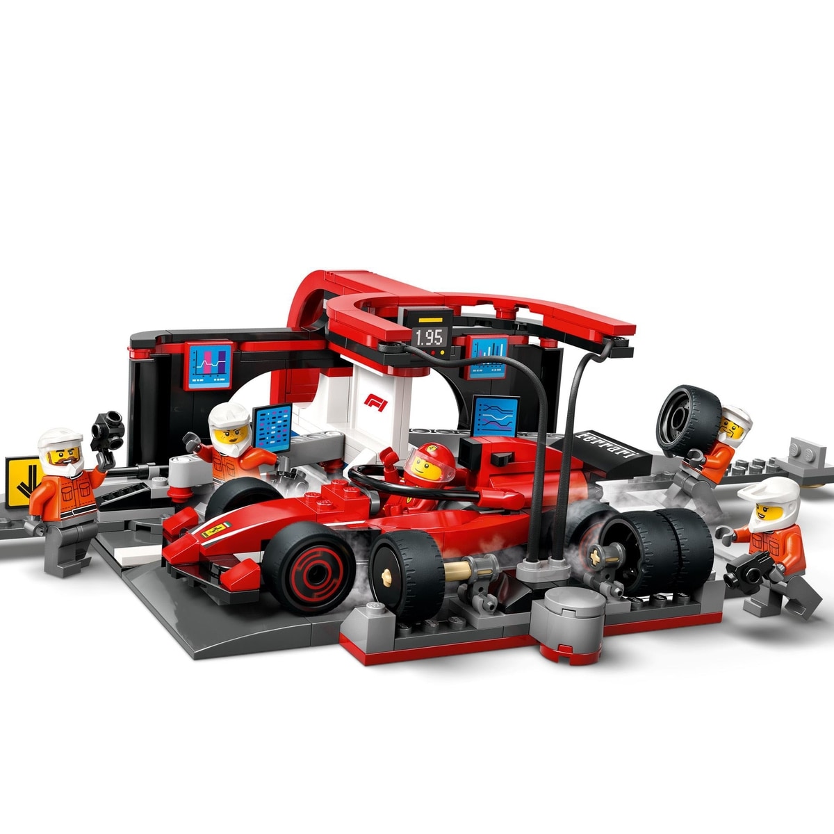 LEGO City F1 Pit Stop & Pit Crew with Ferrari Car Toy 60443