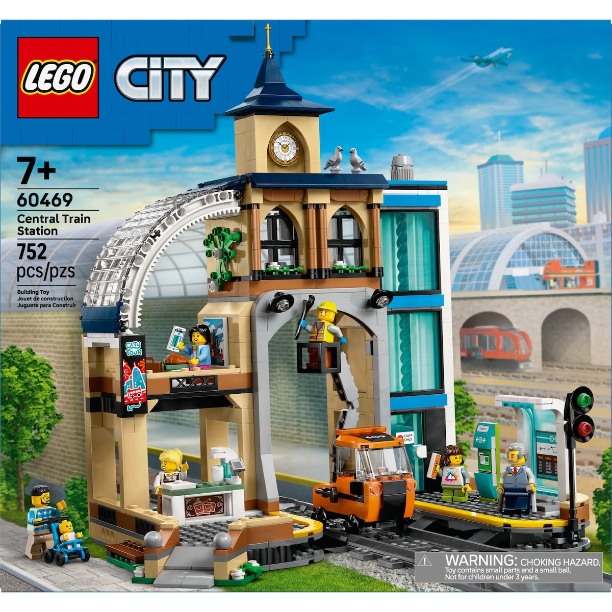 LEGO City Central Train Station Building Toy 60469