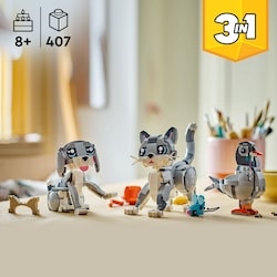 Creator 3en1 Le Chat Enjoué, Jouet, Ensemble de Jeu d’Animal 31163 2