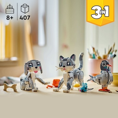 Creator 3en1 Le Chat Enjoué, Jouet, Ensemble de Jeu d’Animal 31163 2