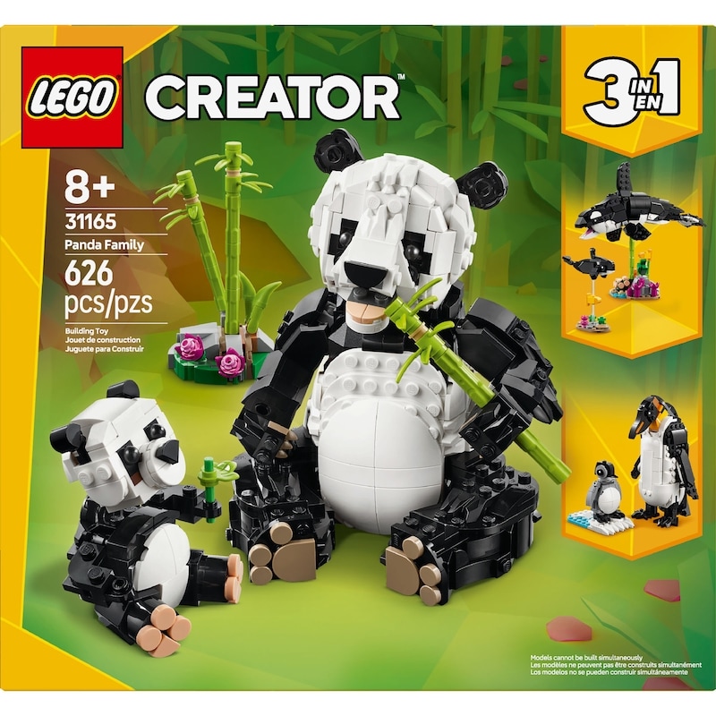 Creator 3 in 1 Wild Animals Panda Family Building Toy 31165