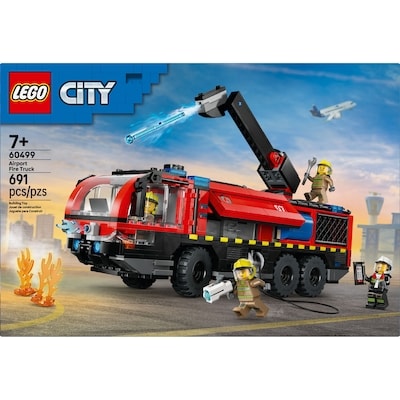 City Airport Fire Truck Toy Building Set 60499