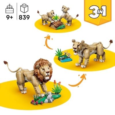 Creator 3 in 1 Wild Animals: Majestic Lion 31386 2