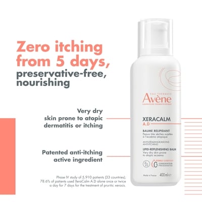 XeraCalm A.D Lipid-Replenishing Balm, Nourishes 48 hrs, No Preservative, Fragrance-Free, paraben and alcohol-free - for Atopic, very dry skin - 400 mL 2