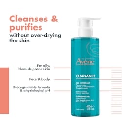Cleanance Cleansing Gel, Face and Body Cleanser, Foaming, Purifying face wash - for Oily acne-prone skin - 400mL 2