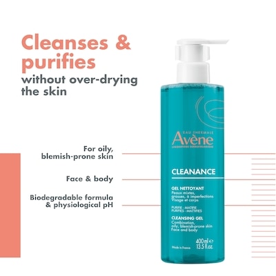 Cleanance Cleansing Gel, Face and Body Cleanser, Foaming, Purifying face wash - for Oily acne-prone skin - 400mL 2