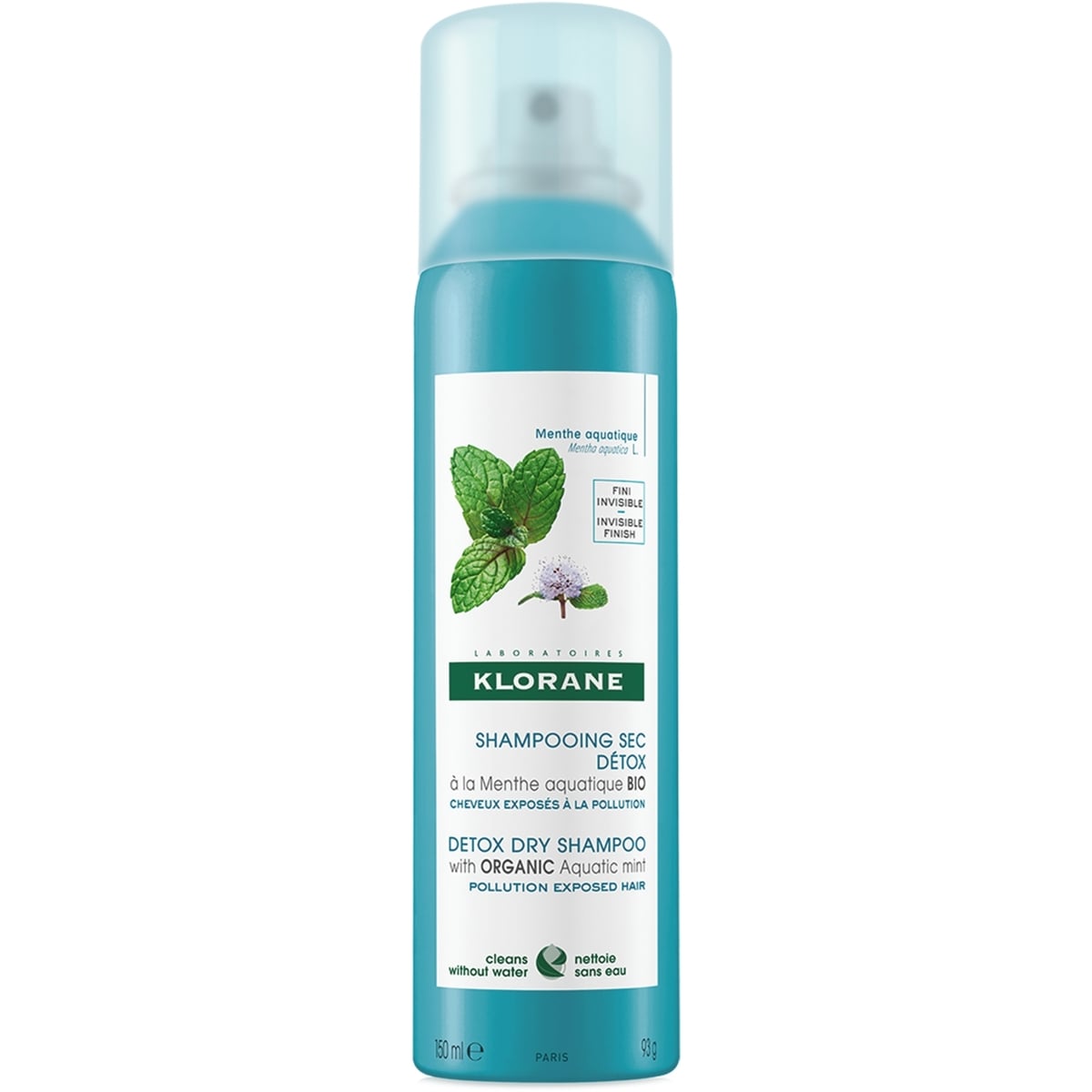 Shampoing sec détox à la Menthe aquatique BIO - Tous types de cheveux