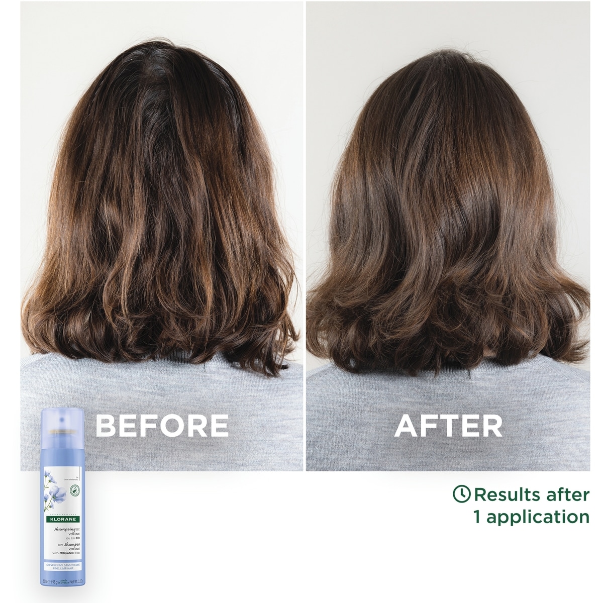 Shampoing sec Volume au Lin BIO - Cheveux fins, sans volume