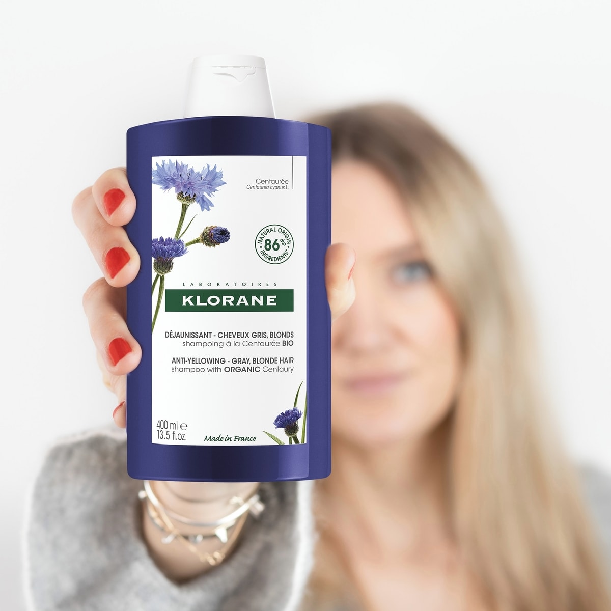 Anti-yellowing Shampoo with ORGANIC Centaury - Grey, blond hair