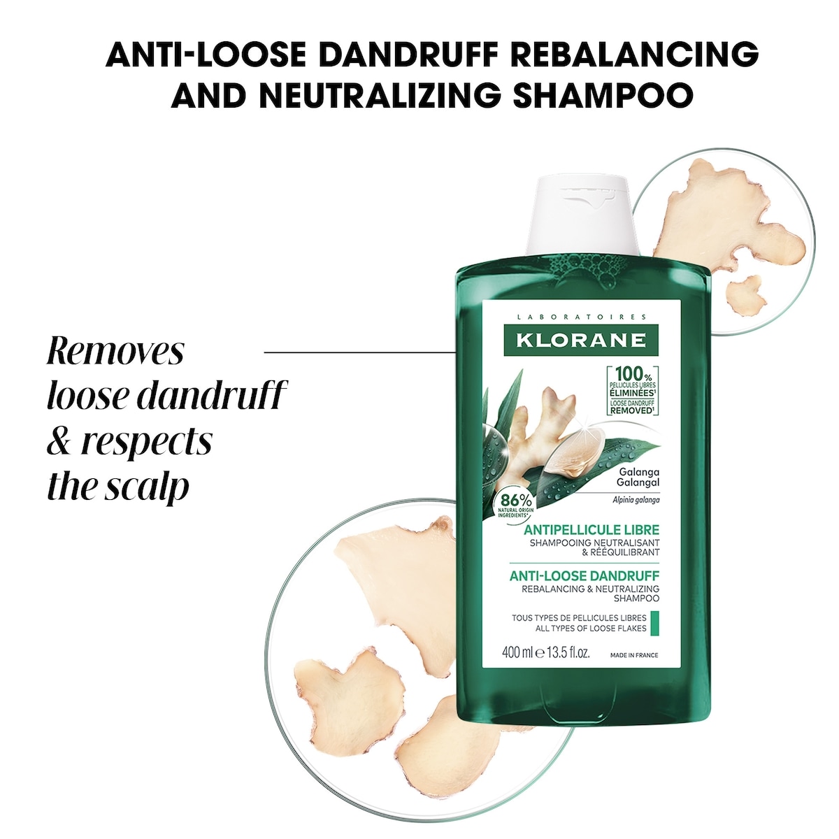 Rebalancing & Neutralizing Shampoo with Galangal - Anti-Loose Dandruff - High tolerance formula