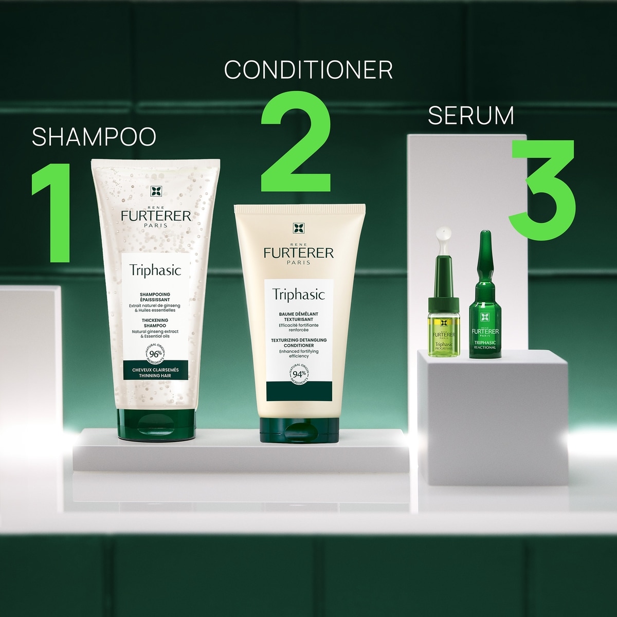 Triphasic - Triphasic Reactional Serum - Reactional Hair Loss, Pro-density