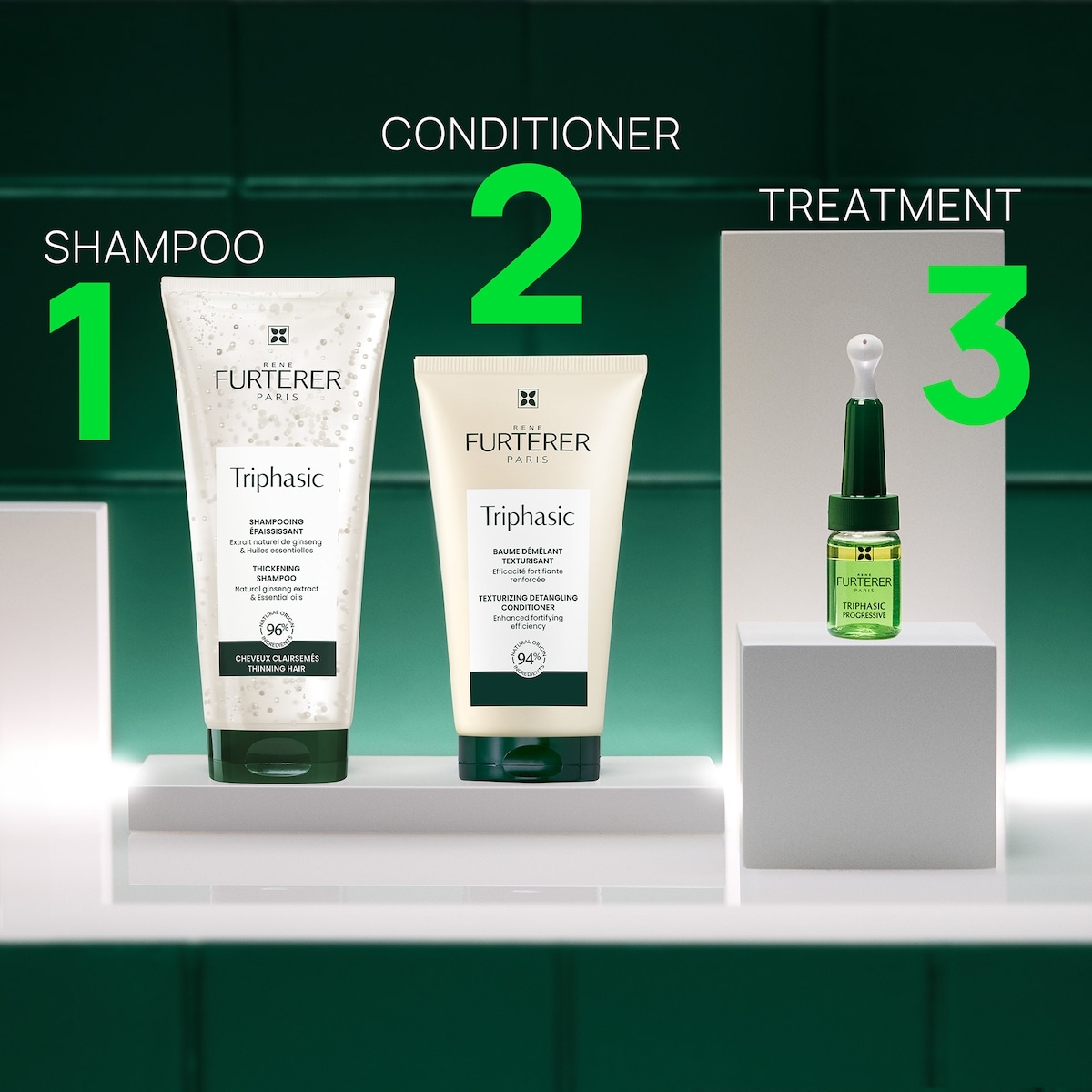 Triphasic - Sérum Triphasic Progressive -  Perte de densité Progressive, Chute de cheveux