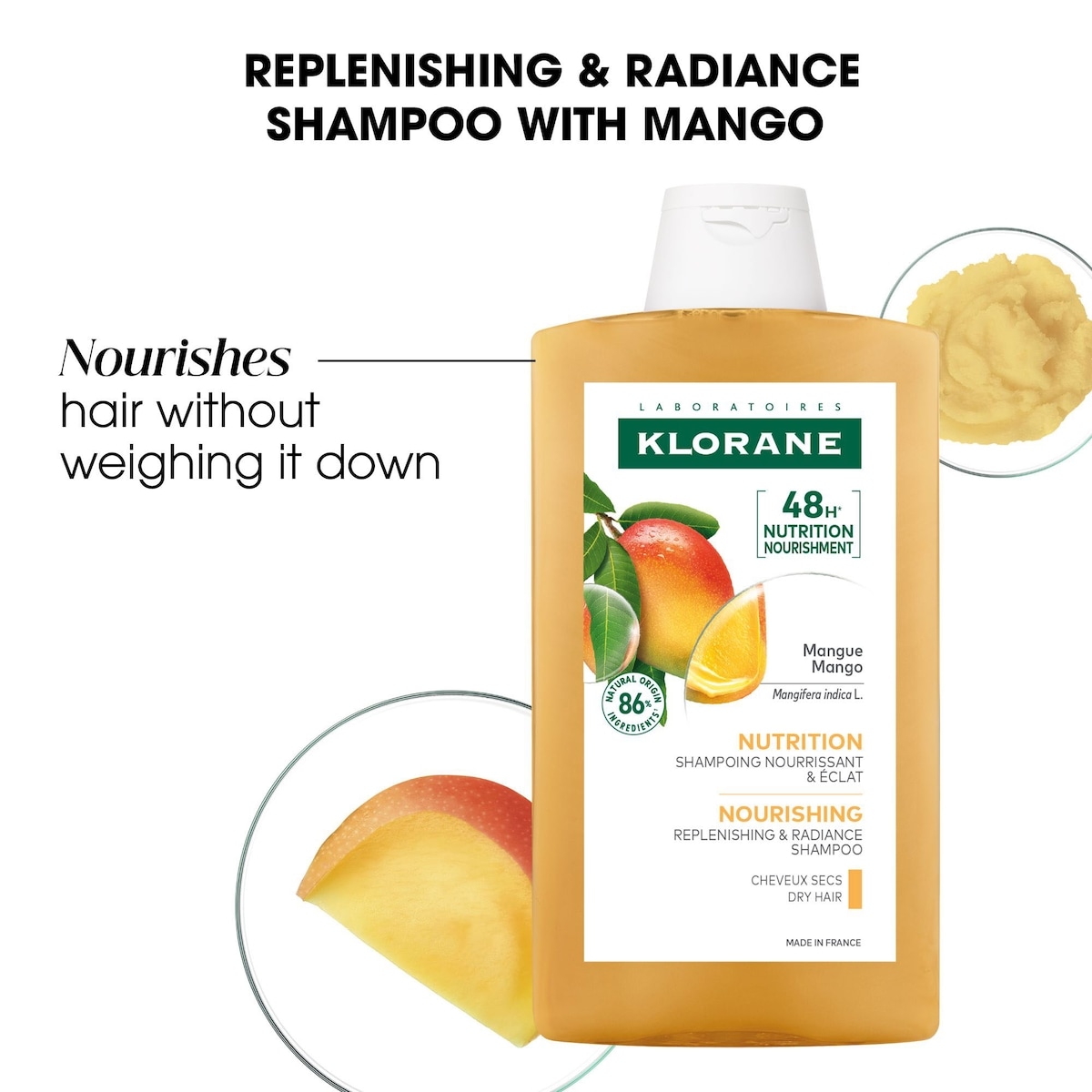 Nourishing Shampoo with Mango - Protects & Enhances Shine - Dry Hair - 100 ml