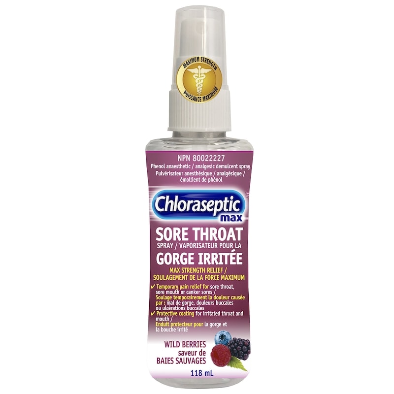 Chloraseptic Max Sore Throat Relief Targeted Spray Wild Berries