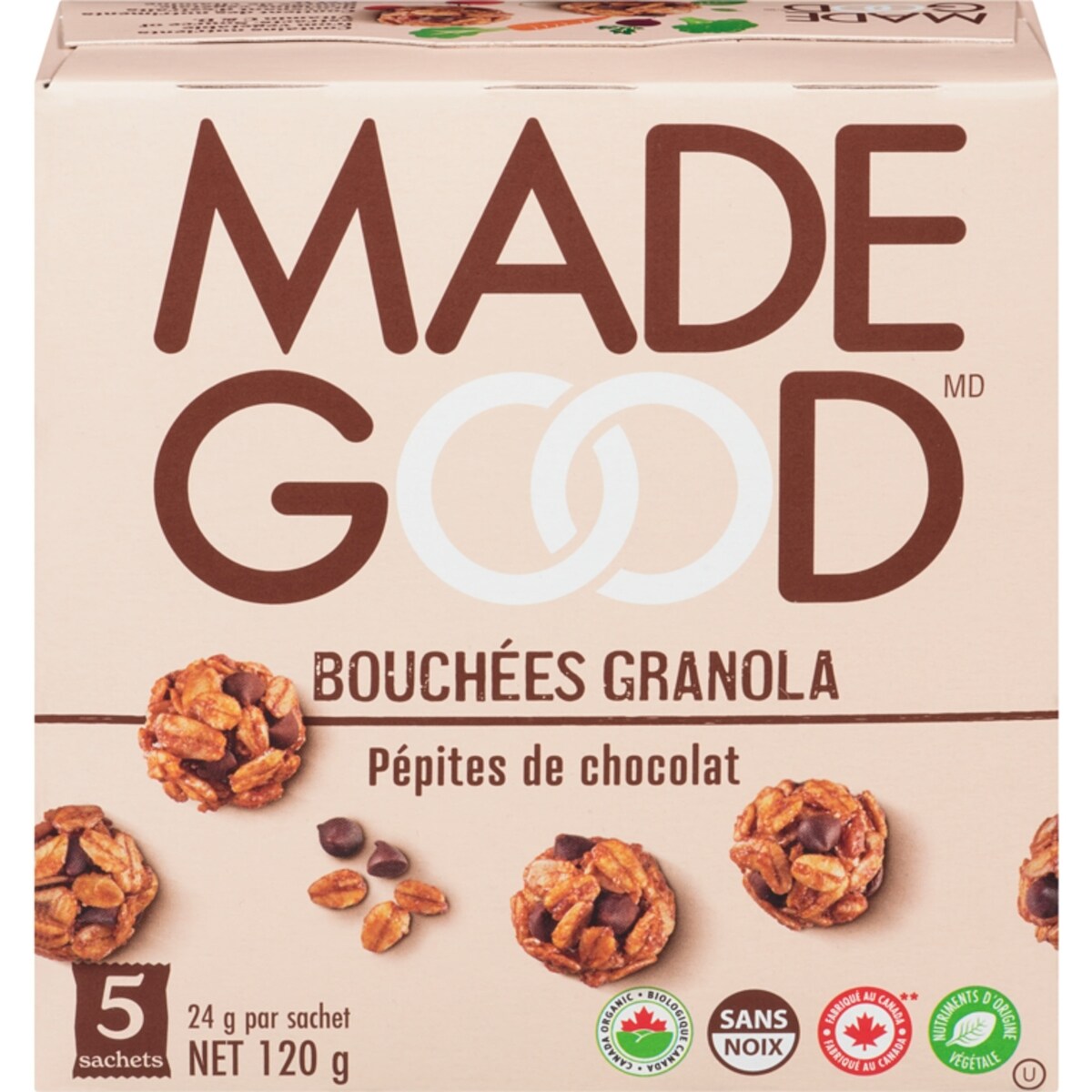 Bouchées granola pépites de chocolat