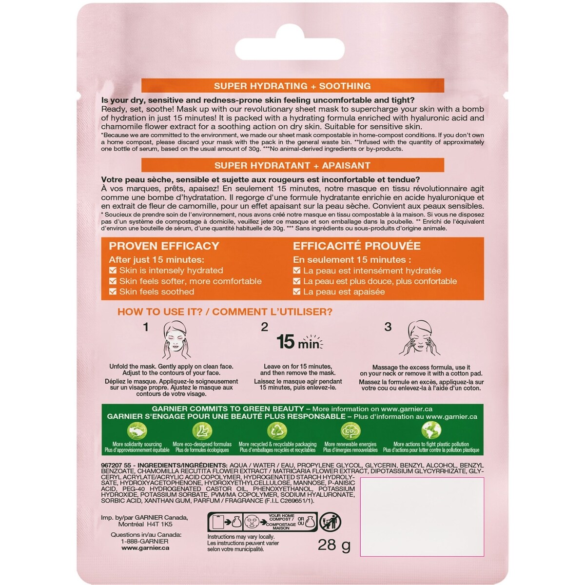 SkinActive Moisture Bomb Le masque super hydratant  avec grenade