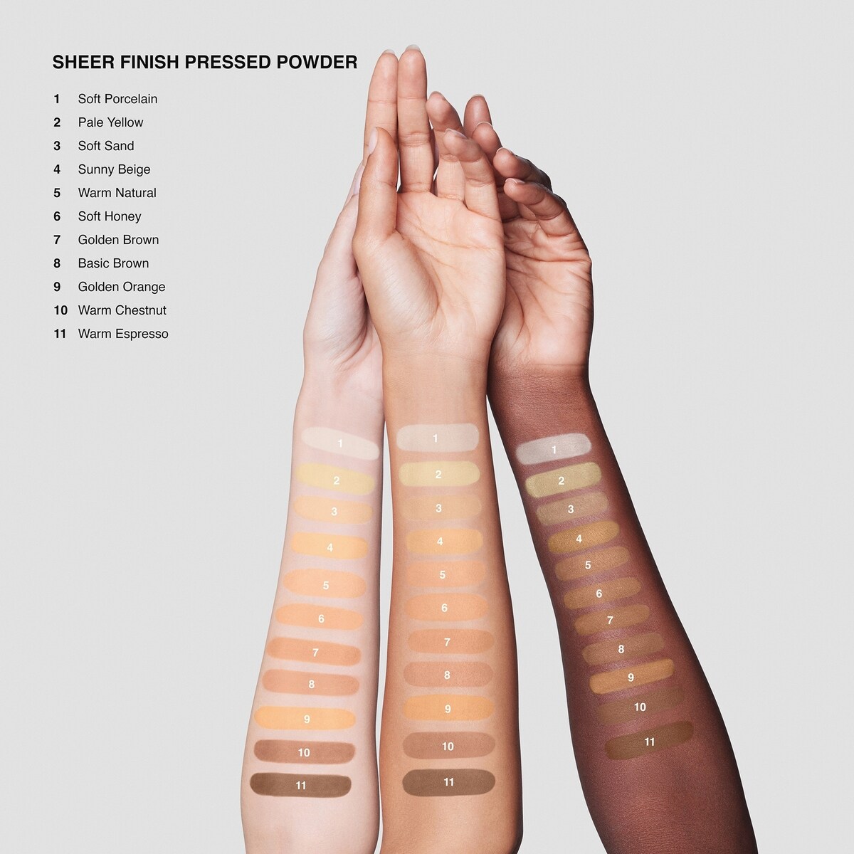 Poudre pressée au fini transparent
