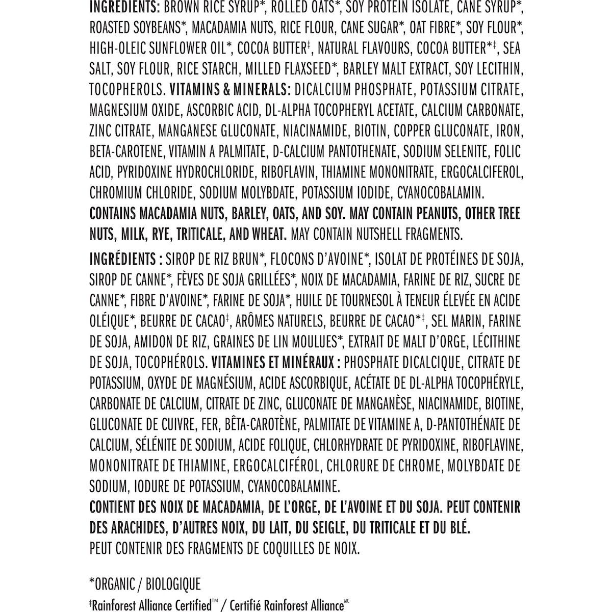 CLIF BAR - Barre énergétique - Chocolat blanc et noix de macadamia - (Barre de protéine de 68 g, 6 barres)