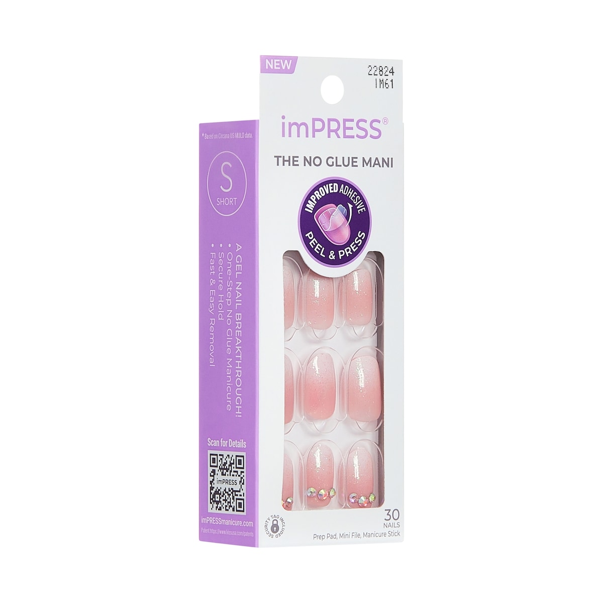 Impress Nails - Glow Muse, Pink, Coffin, Medium