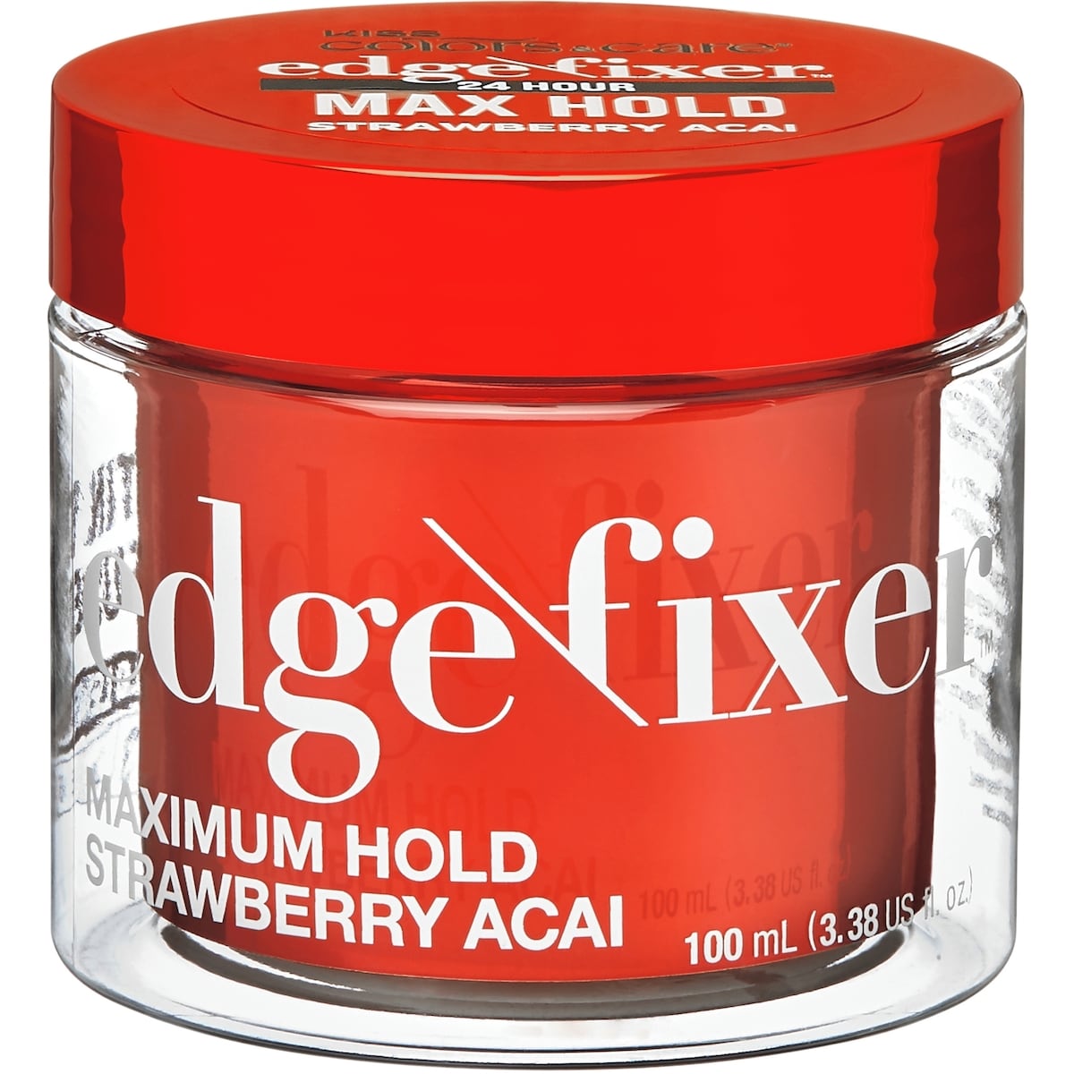 KISS : Gel contour tenue maximum pour cheveux texturés Colors & Care, fraise-acaï - 3,38 oz