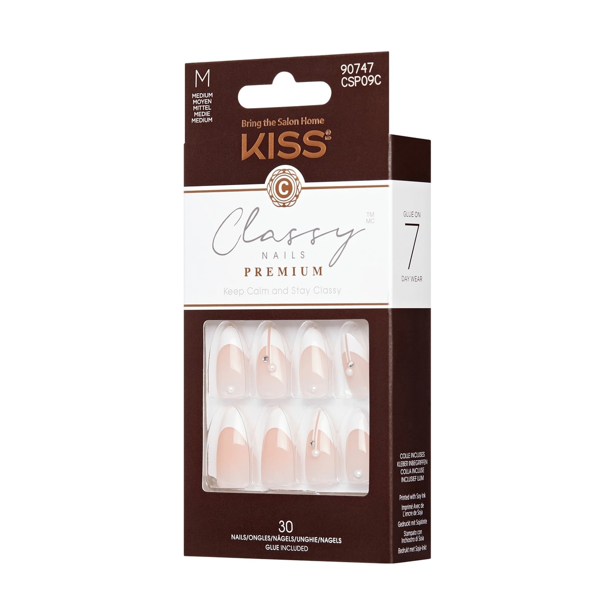 Kiss Premium Classy  - My Muse Fake Nail, 30 Count, Medium