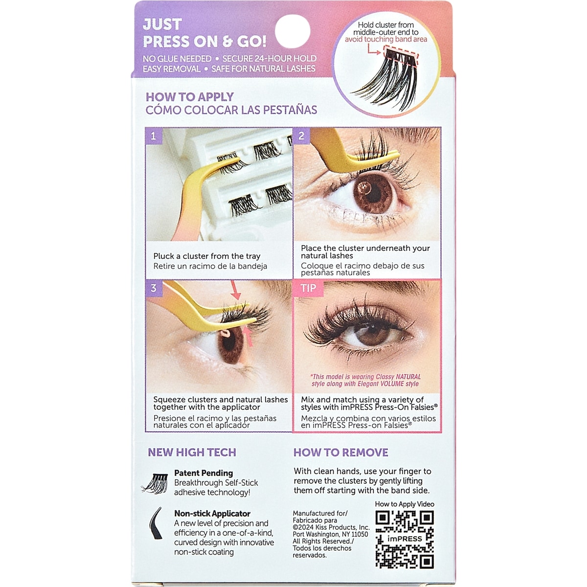 imPRESS Press-On Falsies Eyelash Clusters Minipack, Voluminous, Bold