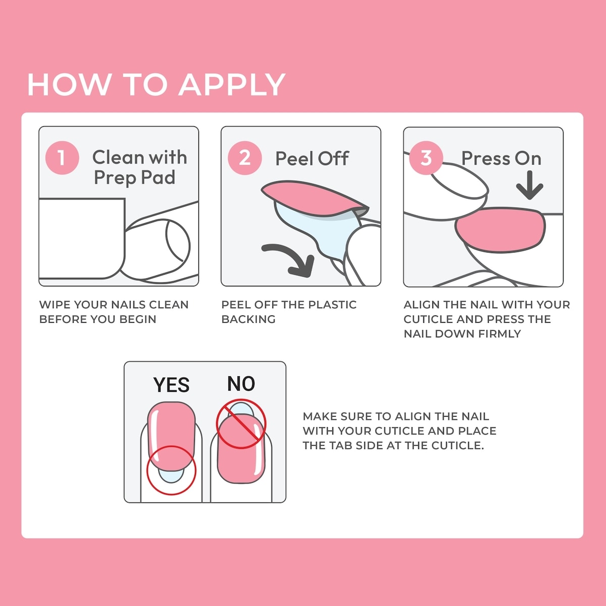 Impress : Ongles À Pression De Couleur, «Instinct», Rose, Court, Carré-Ovale