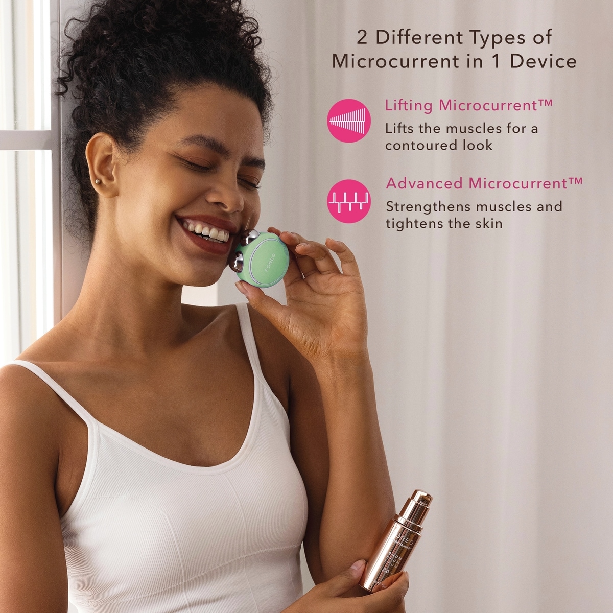 BEAR 2 go Pistachio Targeted Microcurrent Facial Toning Device