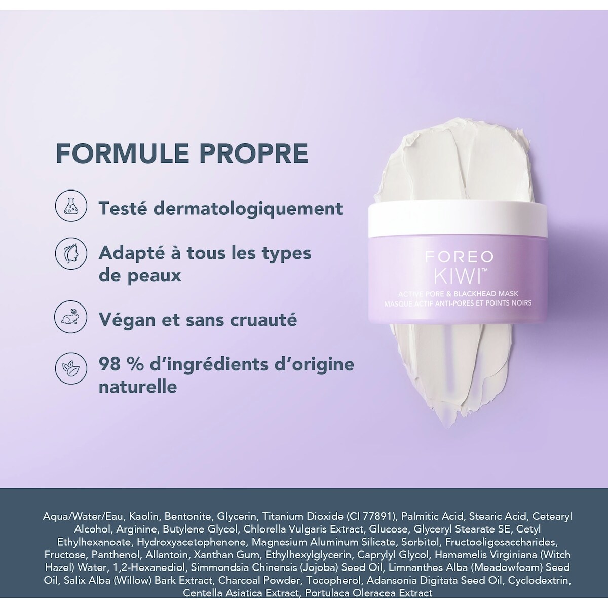 FOREO KIWI™ Masque Actif Pores et Points Noirs