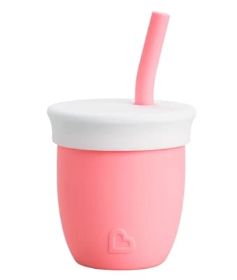 4oz C'est Silicone! Training Cup with Straw 1pk (Coral)