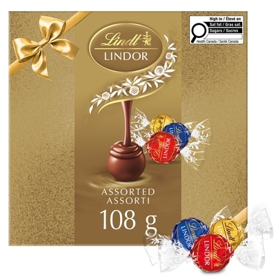 Assortiment de truffes au chocolat au lait et noir, boîte, 108 g