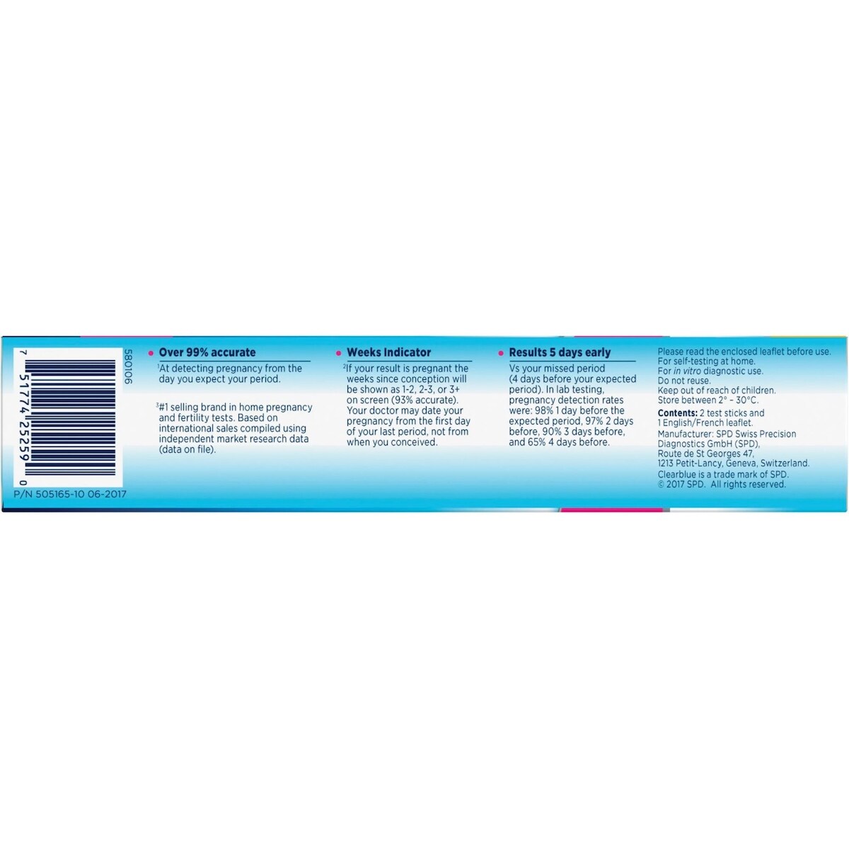 Pregnancy Test with Weeks Indicator, 2 Count