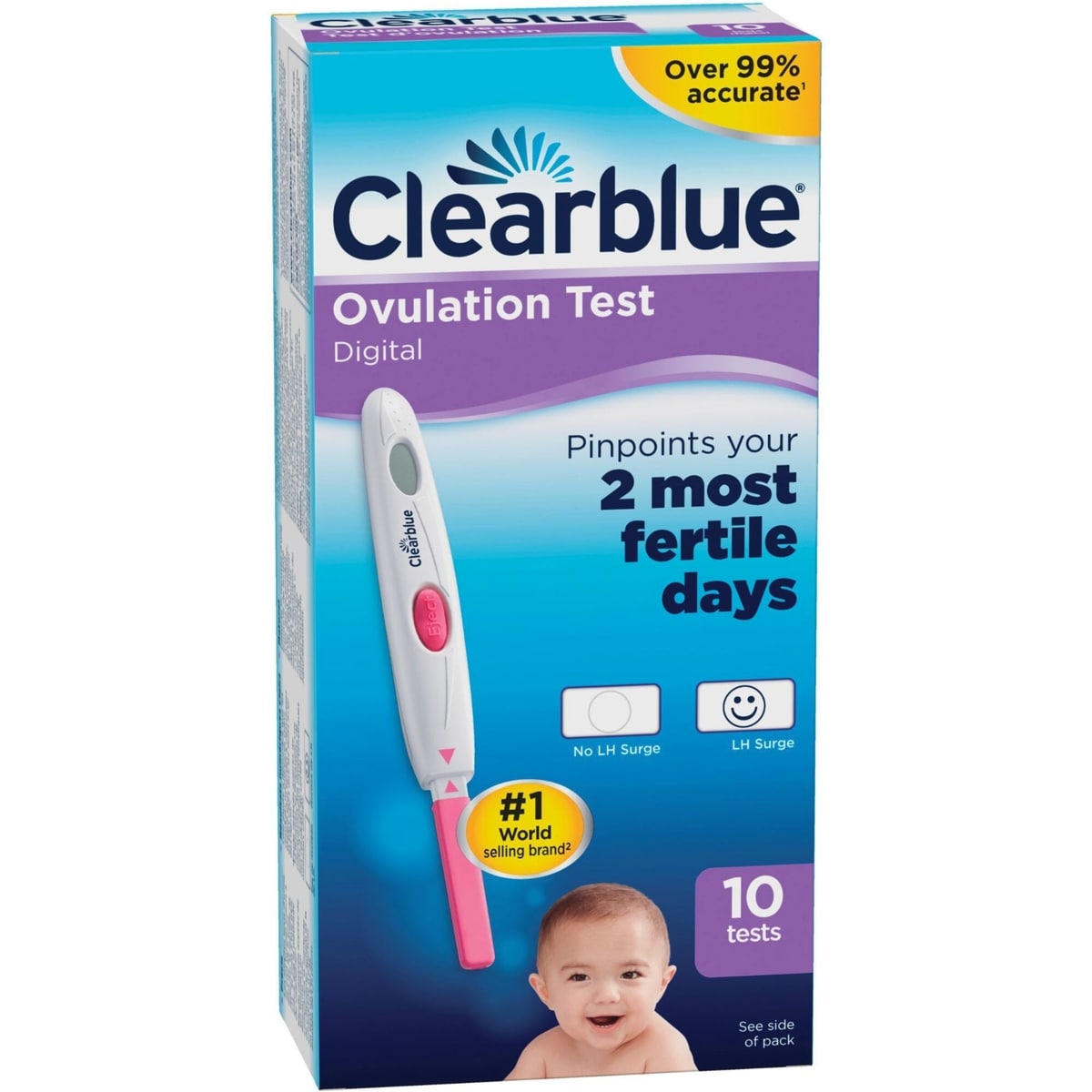 Kit de prévision de l’ovulation Digital, avec test d’ovulation à résultats numériques, 10 tests d’ovulation Digital