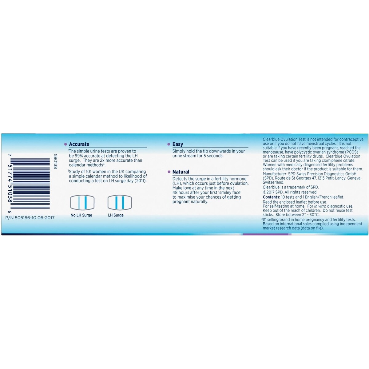 Kit de prévision de l’ovulation Easy, 10 tests d’ovulation