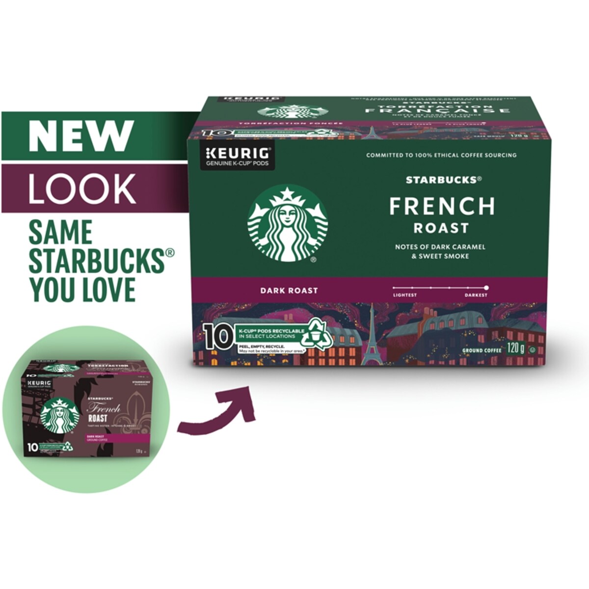 French Roast Dark Roast Ground Coffee K-Cup Pods