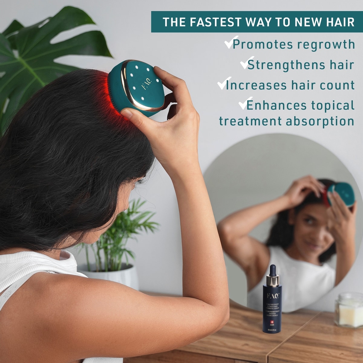 FAQ™ 301 Appareil de massage du cuir chevelu et renforcement des cheveux par LED