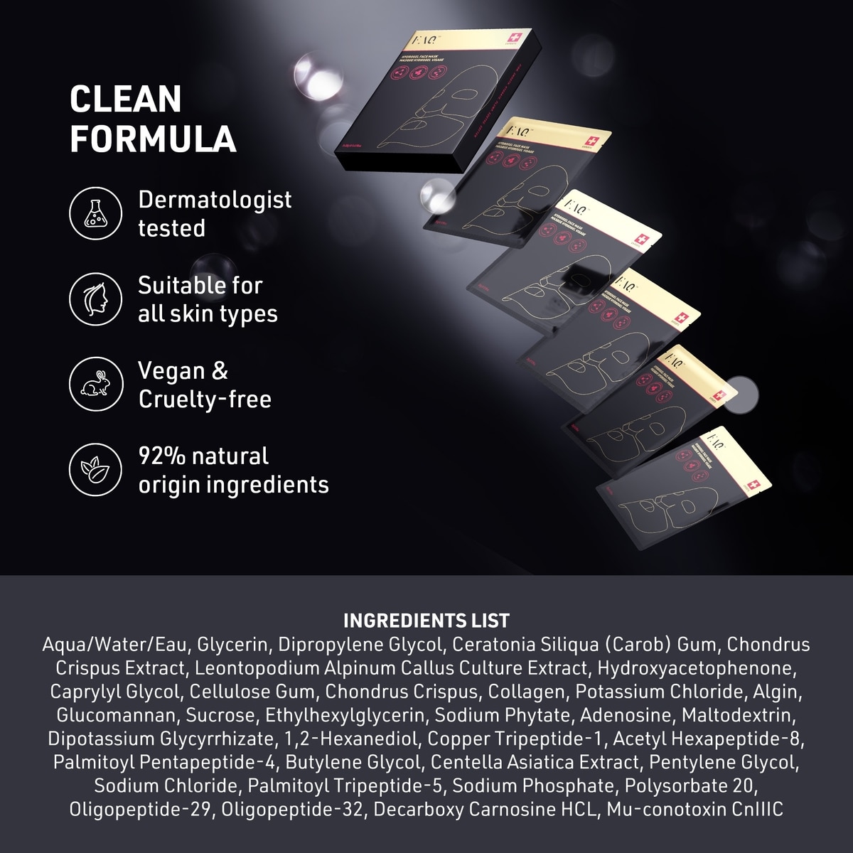 FAQ™ Hydrogel Face Masks for Glass Skin 5 Pack