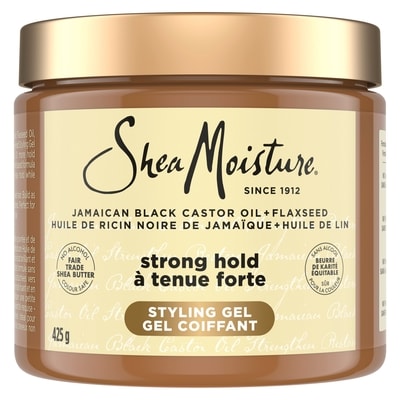 Gel Coiffant à Tenue Forte SheaMoisture  Huile de Ricin Noire de Jamaïque avec Huile de Lin