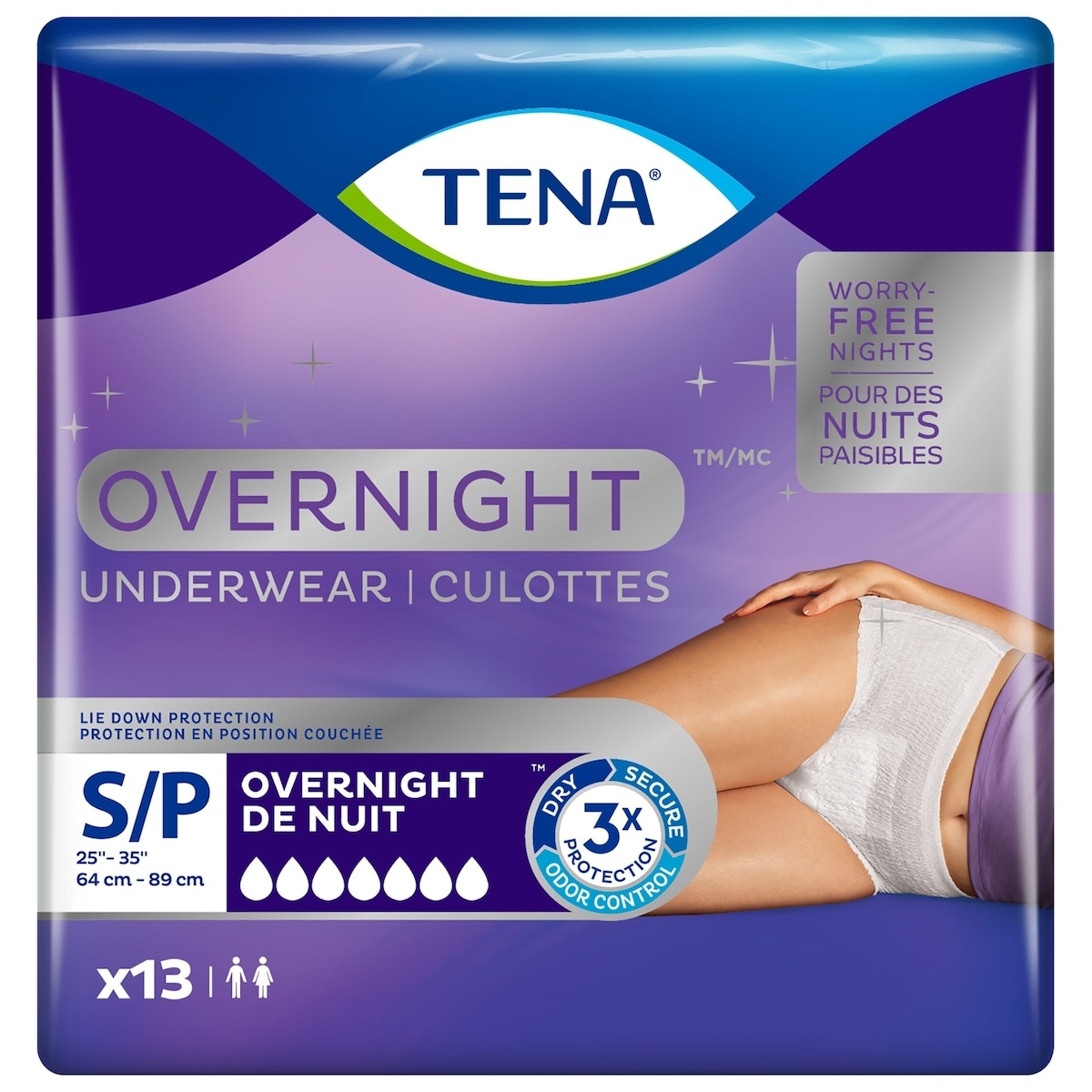Culottes pour incontinence TENA, absorption de nuit