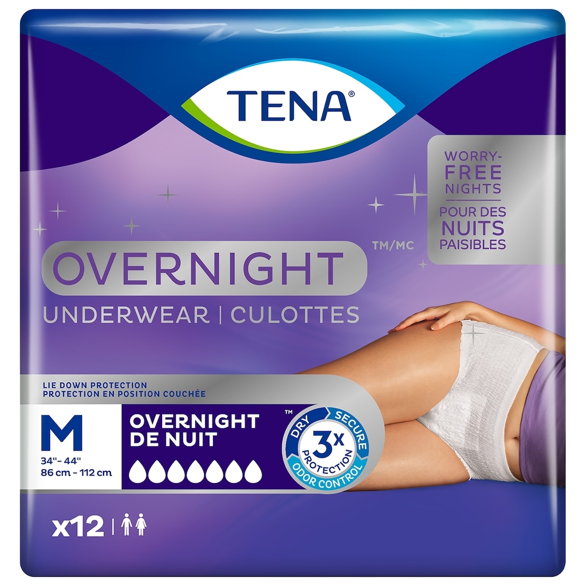 Culottes pour incontinence TENA, absorption de nuit