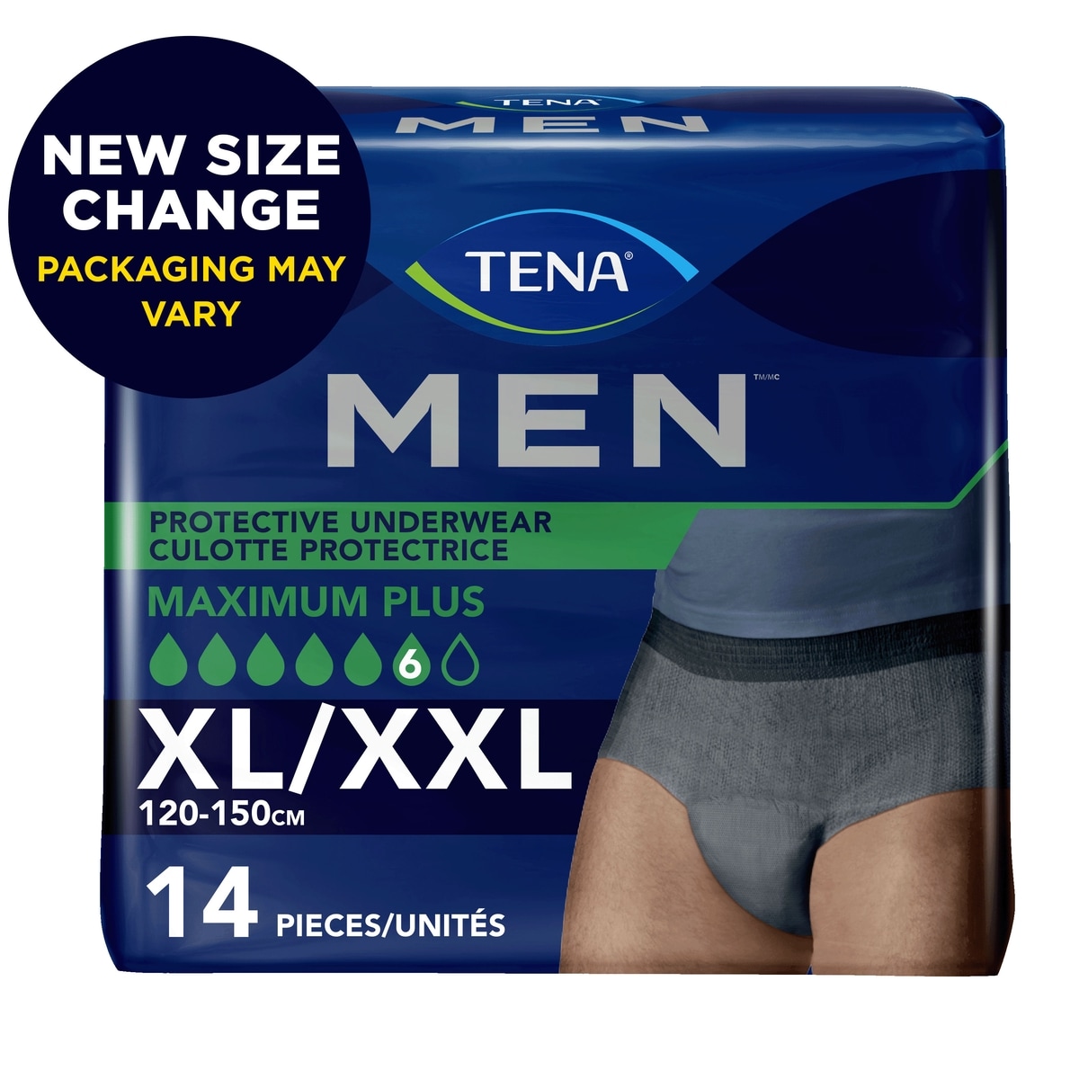 Men Protective Incontinence Underwear, Large/XLarge