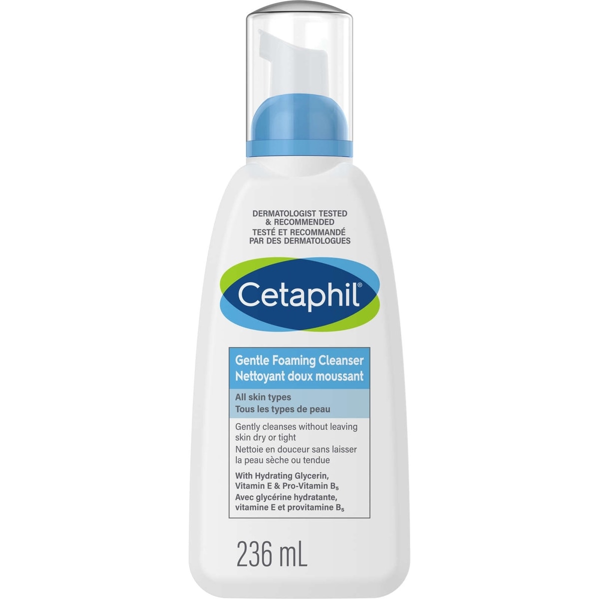 Cetaphil Gentle Foaming Cleanser - Daily Face Wash for Sensitive Skin 236 mL