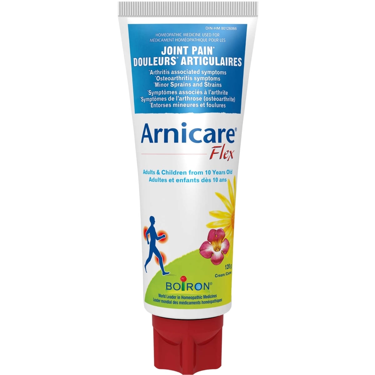 Boiron Arnicare Flex used for joint pain, arthritis associated symptoms, osteoarthritis symptoms, minor sprains and strains.